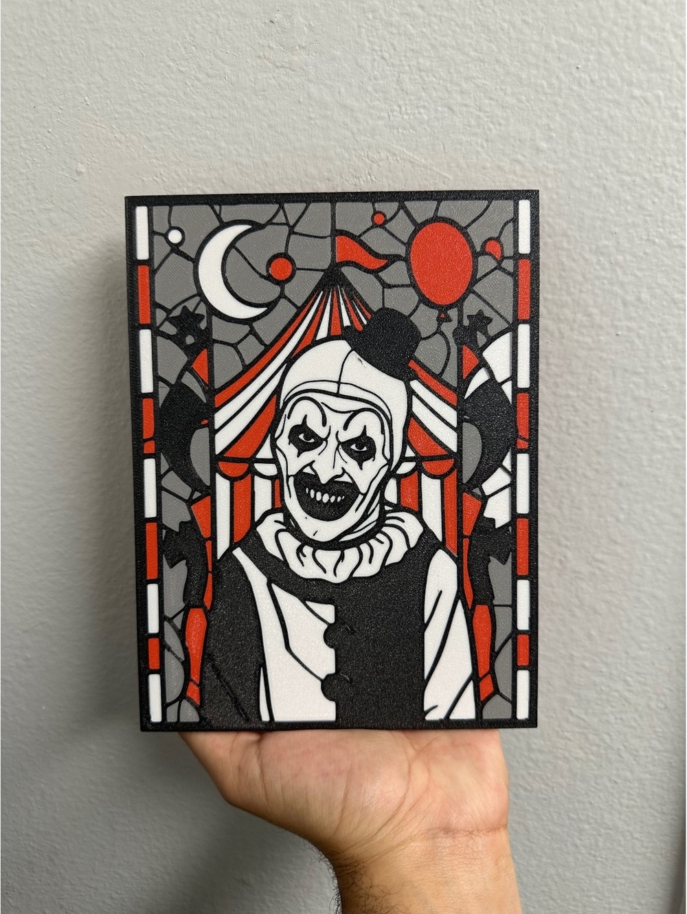 Art The Clown stained glass style art